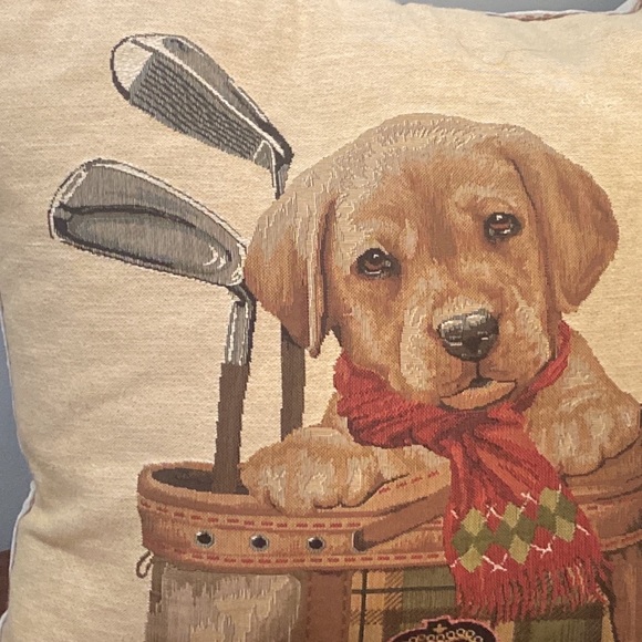 Vintage Crown Textile Co., LTD Labrador dog golf pillow decorative feather fill - Picture 5 of 16